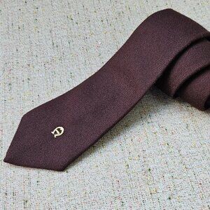 Vintage Etienne Aigner Men Ties Dark Brown Clasic Necktie